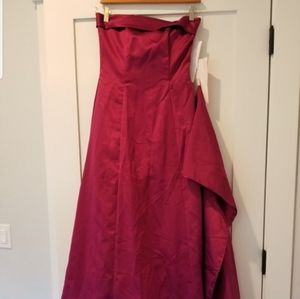 New With Tag Deep Magenta Strapless Gown Size 3/4